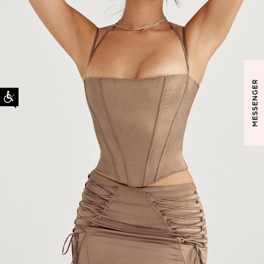 House of CB CHANTELLE
Latte Satin Corset